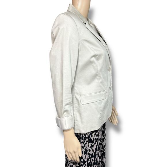212 Collection Womens Blazer Suit Jacket Single Breast Notched Collar Beige Sz 8 - Picture 3 of 15
